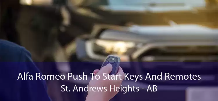 Alfa Romeo Push To Start Keys And Remotes St. Andrews Heights - AB