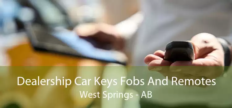 Dealership Car Keys Fobs And Remotes West Springs - AB