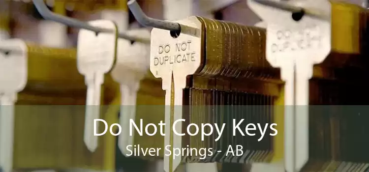 Do Not Copy Keys Silver Springs - AB