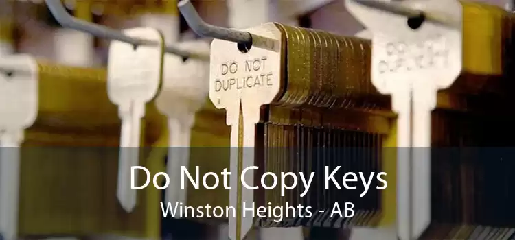 Do Not Copy Keys Winston Heights - AB