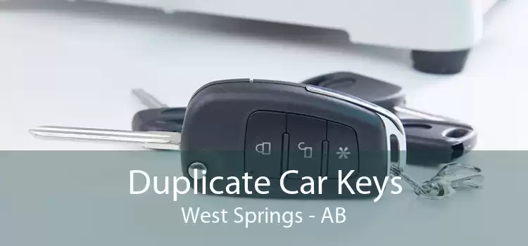 Duplicate Car Keys West Springs - AB