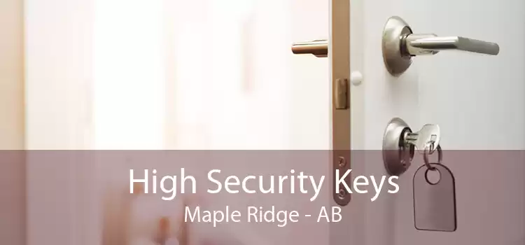 High Security Keys Maple Ridge - AB