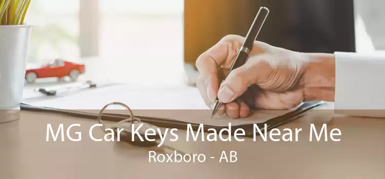 MG Car Keys Made Near Me Roxboro - AB