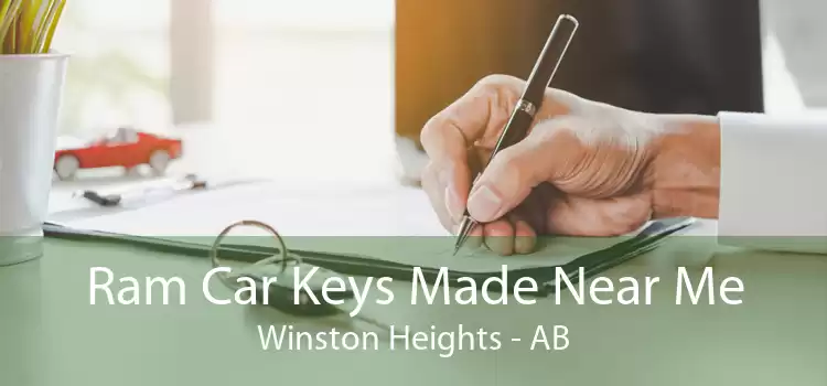 Ram Car Keys Made Near Me Winston Heights - AB