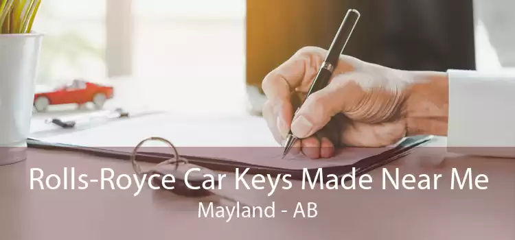 Rolls-Royce Car Keys Made Near Me Mayland - AB