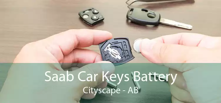 Saab Car Keys Battery Cityscape - AB